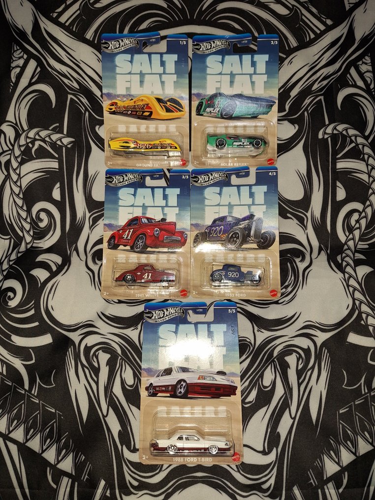 Hot Wheels 1 64 Model Car 5 Hot Wheels Silver Series Salt Flat Racers Salt Flat Racers
