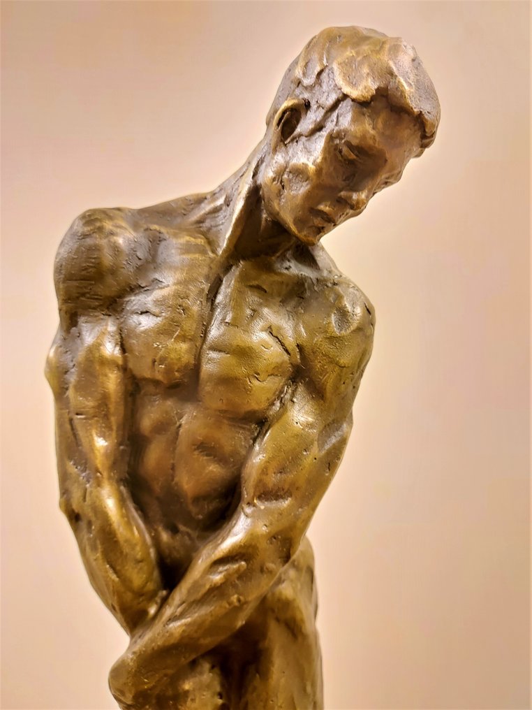 Naar Rodin Large Statue Male Nude Bronze Marble Catawiki