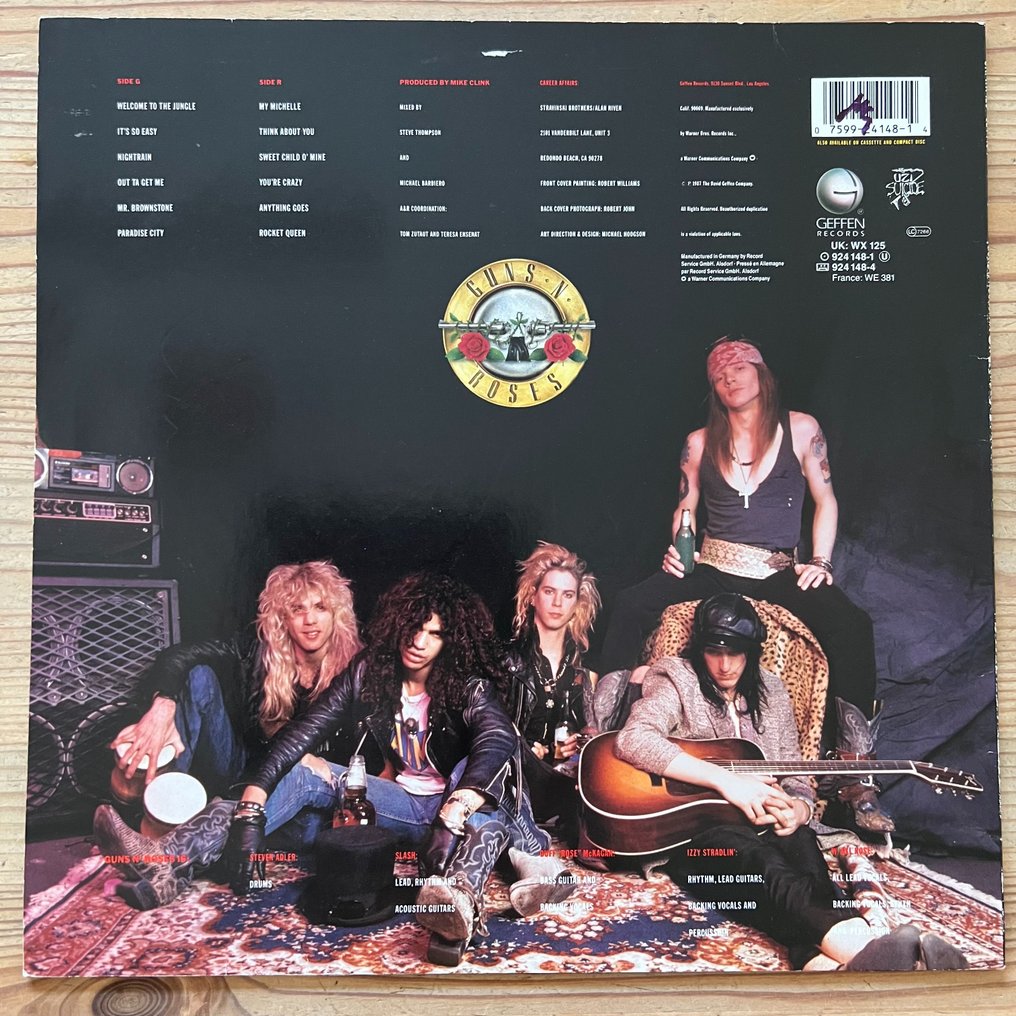 Guns N Roses Appetite For Destruction Withdrawn Nude Cover Lp A Edici N En Stereo