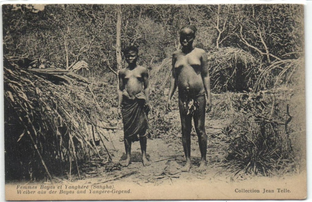 Africa Ethnic Nude From Different Countries Postcard