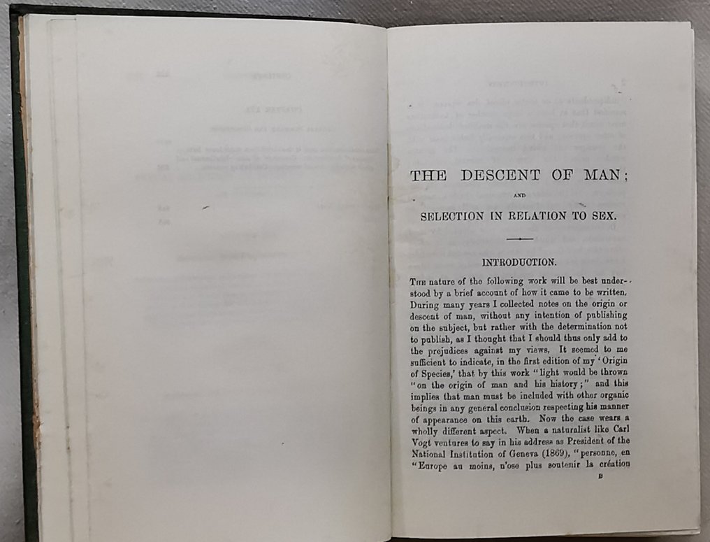 Charles Darwin M A F R S The Descent Of Man And Selection In Relation To Sex Catawiki