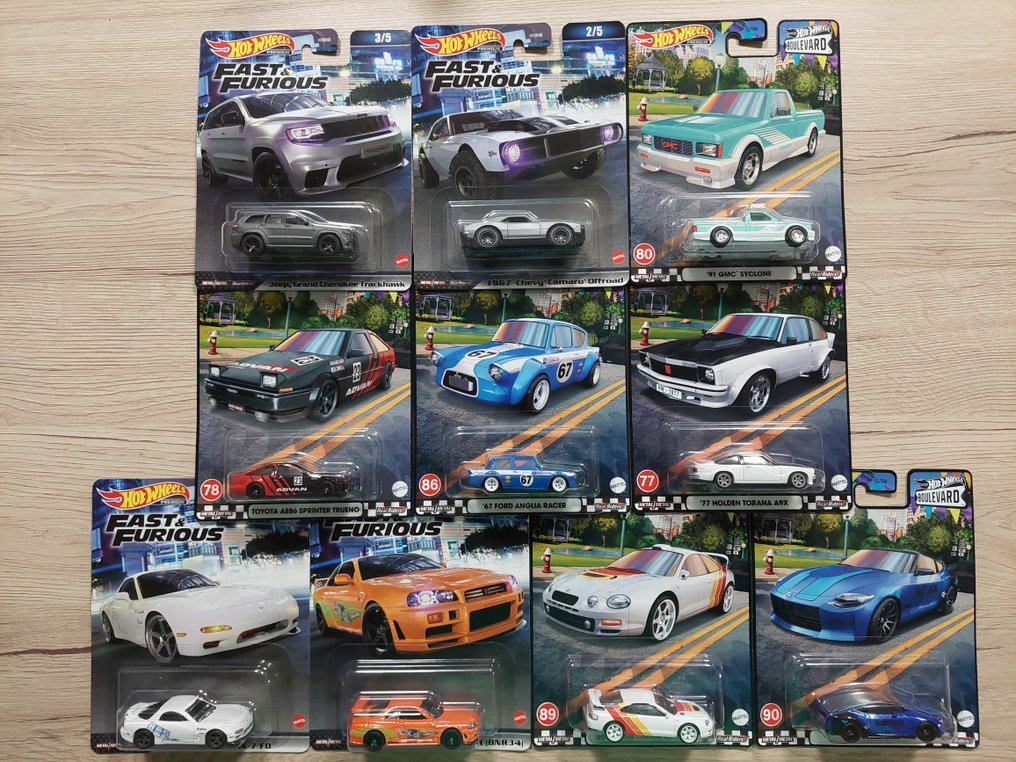 Hot Wheels Model Car Premium Boulevard Premium Fast Furious Anniversary