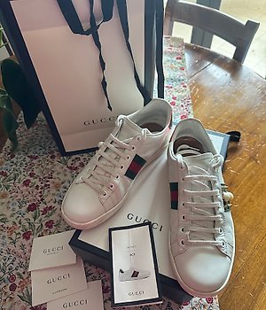 renhed Direkte kapitalisme Gucci hvide sko til salg