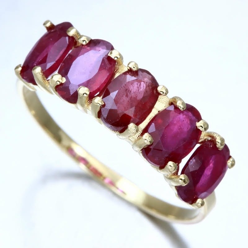 Sans Prix de Reserve Bague 14 carats Or jaune Rubis Catawiki