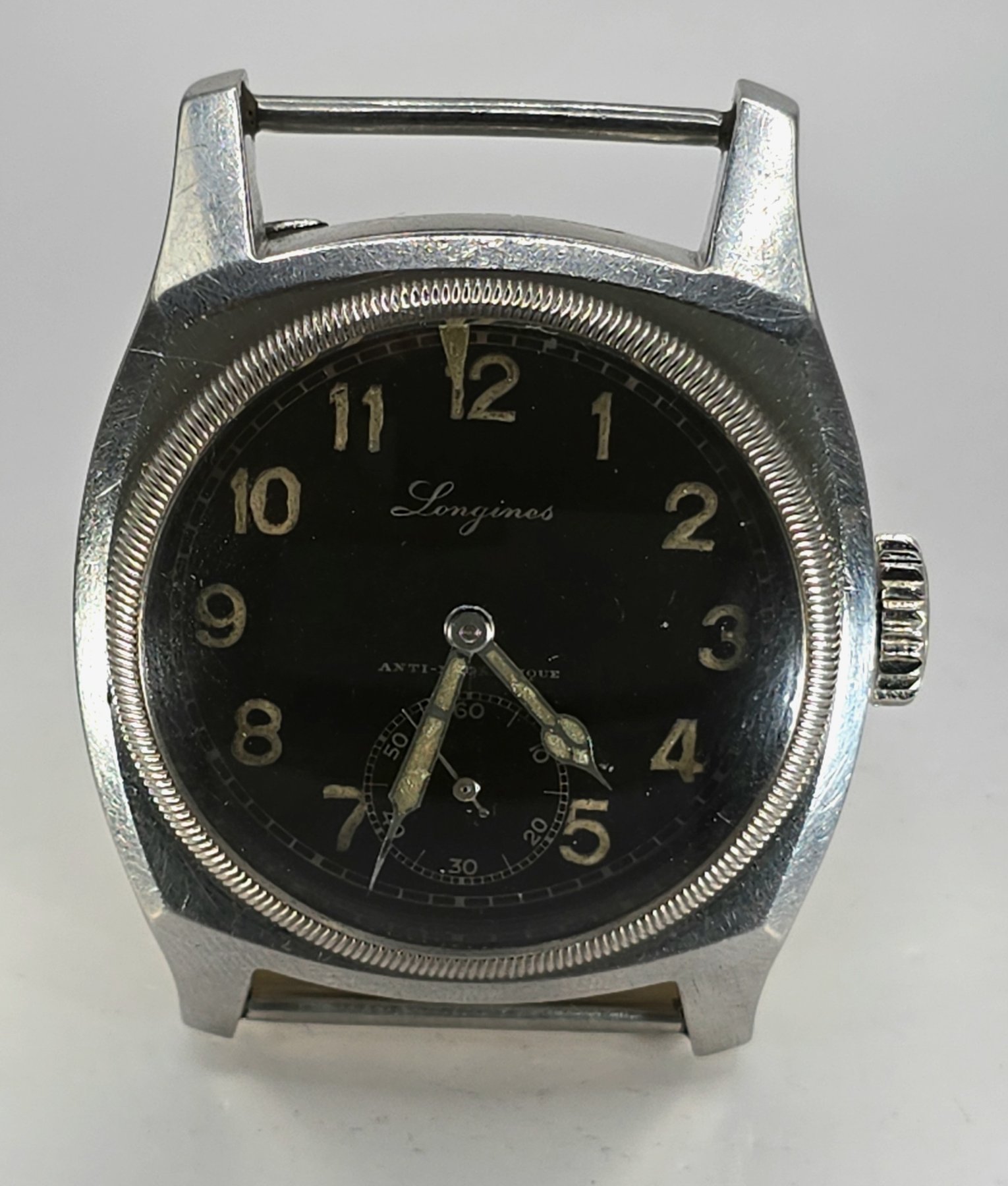 Longines Fliegeruhr Erste Serie 1943 schwarzes Emailleziffernblatt Kaliber 15.26 Men Switzerland 1943 auction online Catawiki