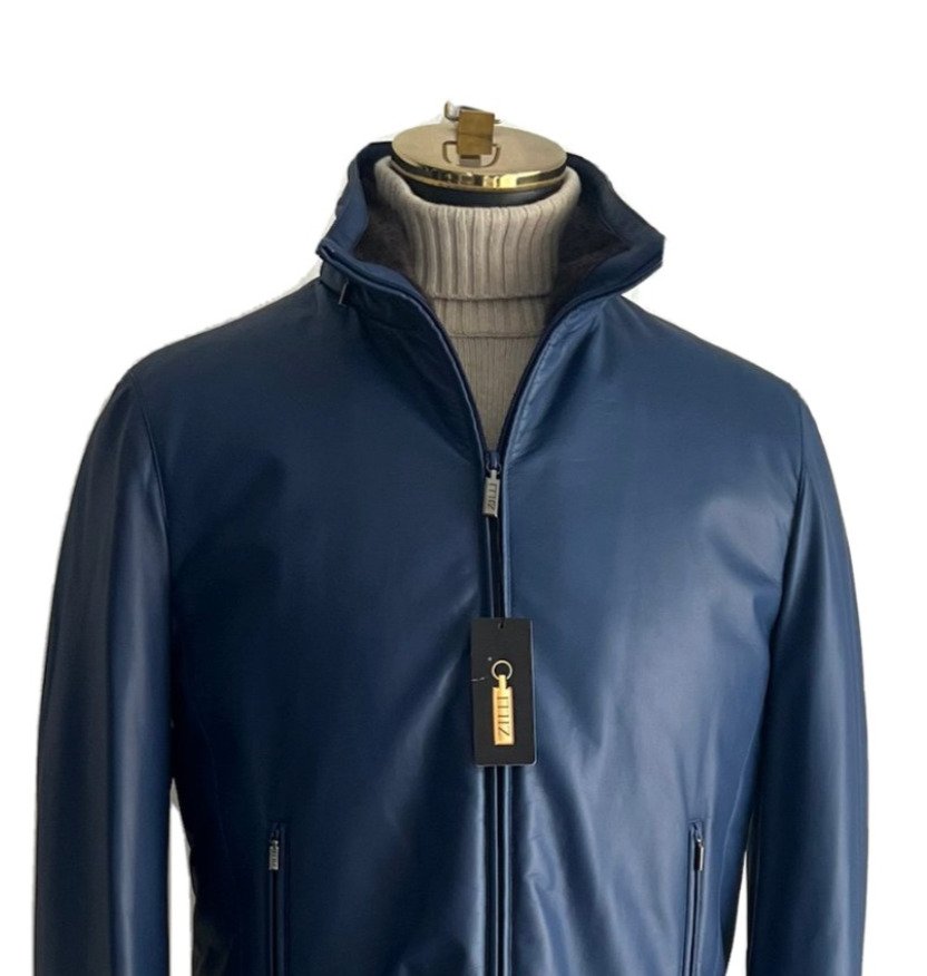 Zilli Leather Jacket with Fur Lining Coat New with tags auction online Catawiki