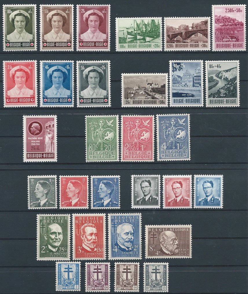 Belgio 1952/1953 - Intera annata 1953 e Oostkantons 1952 - OBP/COB 900/937 #1.0