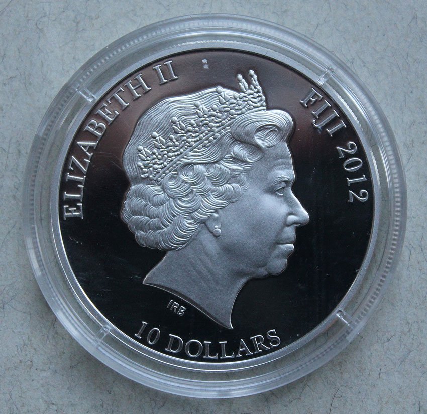 Fiji. 10 Dollars 2012 'Heilger Alexius' - mit Goldapplikationen, (.999) Proof mit CoA  (No reserve price) #1.0