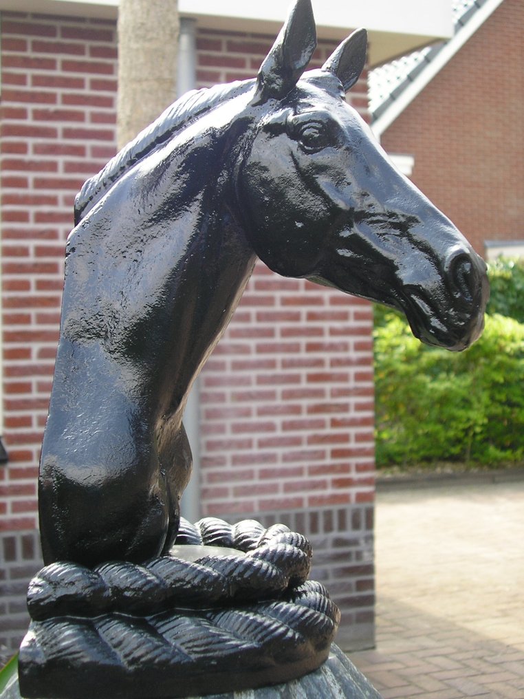 Statue, Zeer fraai Beeld (Buste) van een PAARD - 25 cm - tykt støpejern 3 kilo #1.0