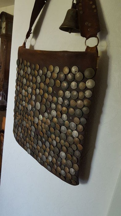 Σπάνια τσάντα μεταφορέα νερού - Δέρμα - Μαρόκο - Early 20th century #3.2