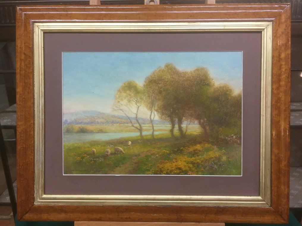 Ernest William Haslehurst (1866-1949) - Paesaggio a Saltings, presso Wareham nel Dorset #4.3