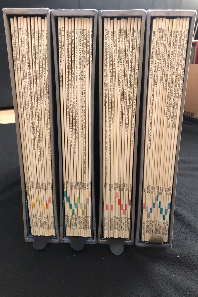 Various Artists In Classical Music - Complete set 4 boxsets Rare Classic De Klassieken Blauw - 44 x records in total - Multiple titles - LP Box set - 1975 #3.2