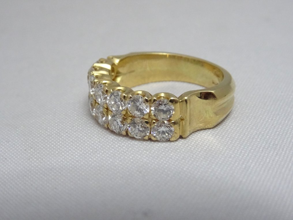 戒指 - 18K包金 黄金 钻石 (天然)  #3.2