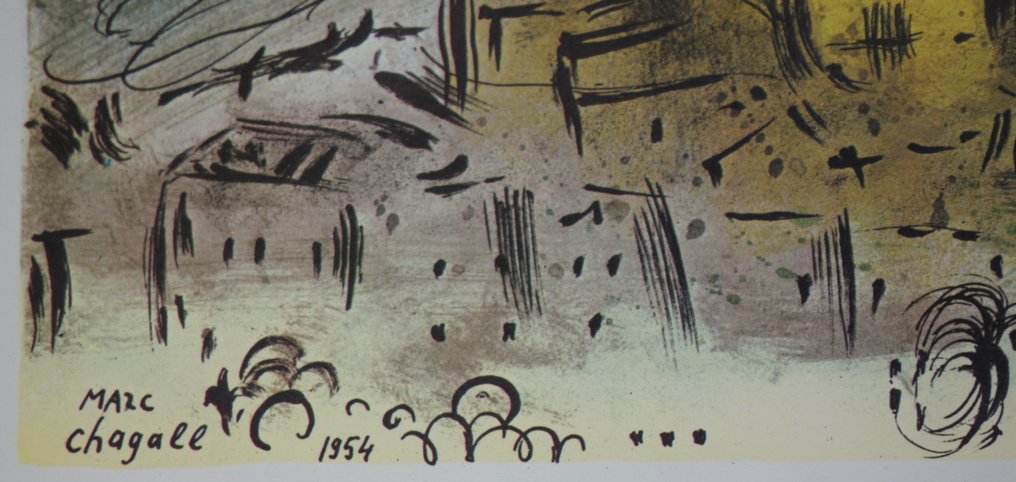 Marc Chagall (1887-1985) - Biennale de Menton : Colombe bleue #2.1