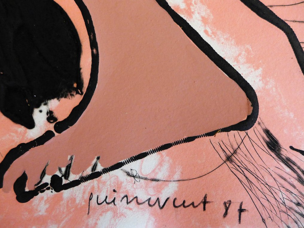 Josep Guinovart (1927-2007) - A tu violencia granate, sordomudos en la penumbra #1.0