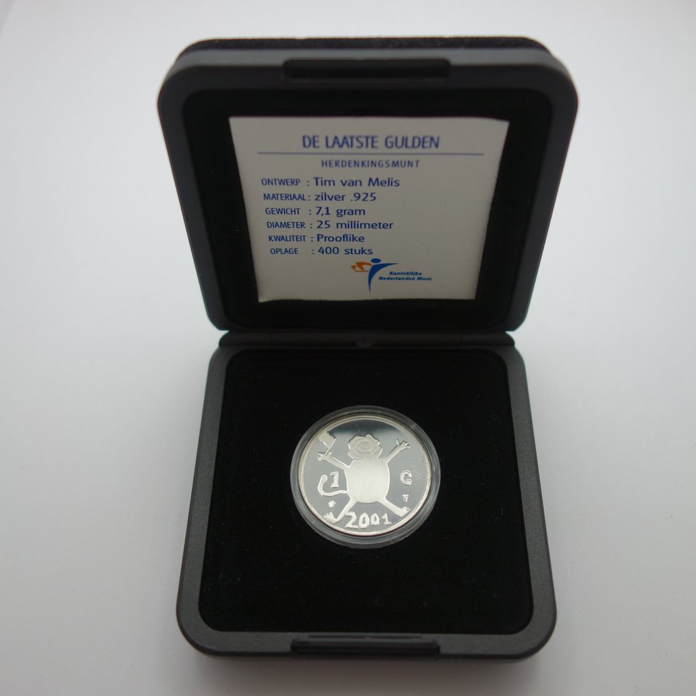Niederlande. 1 Gulden 2001 "De Laatste Gulden - Zilveren Loeki", Prooflike #1.1