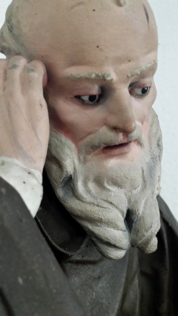 Arte dell'talia Meridionale - 雕塑, Santo - 68 cm - 纸粘土 - 古董 #1.0