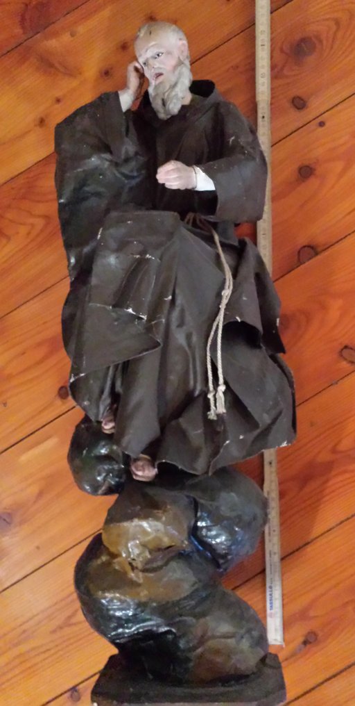 Arte dell'talia Meridionale - 雕塑, Santo - 68 cm - 纸粘土 - 古董 #3.2