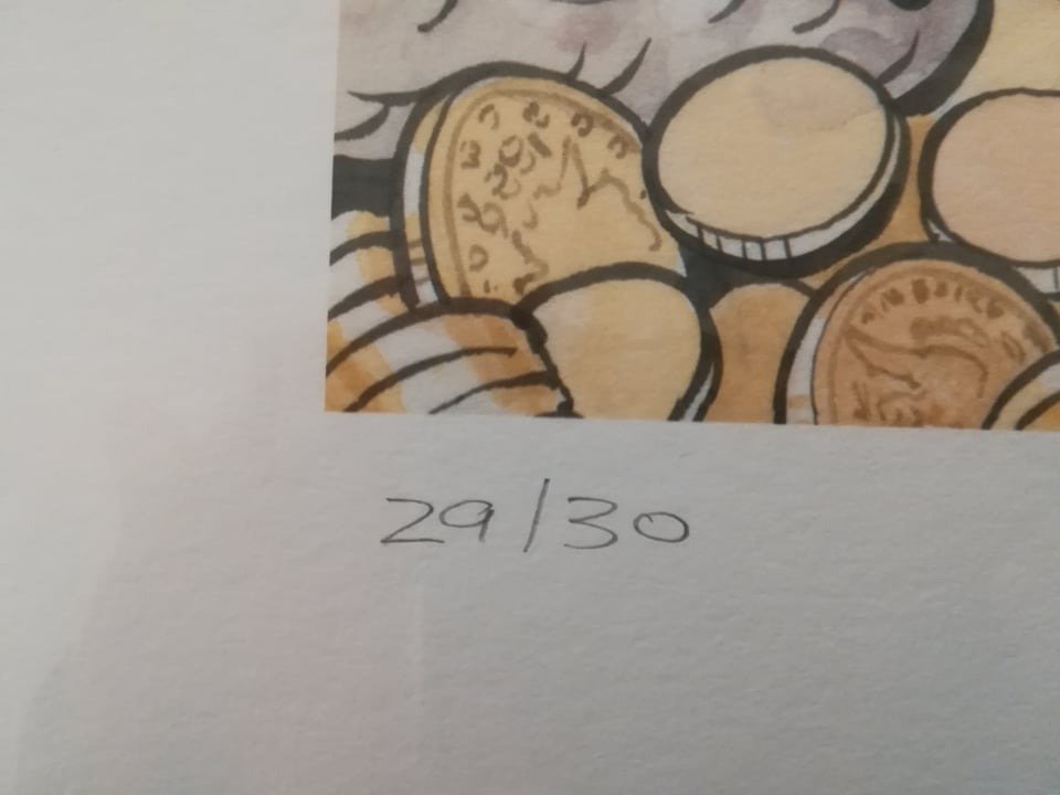 Patrick Block - Money Bin Shower - signed and numbered fine art giclée limited #3.2