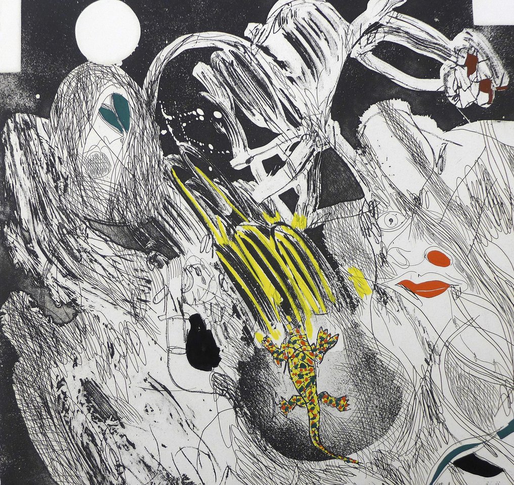 Josep Guinovart (1927-2007) - Asesinado por el cielo, entre las formas que van #1.0