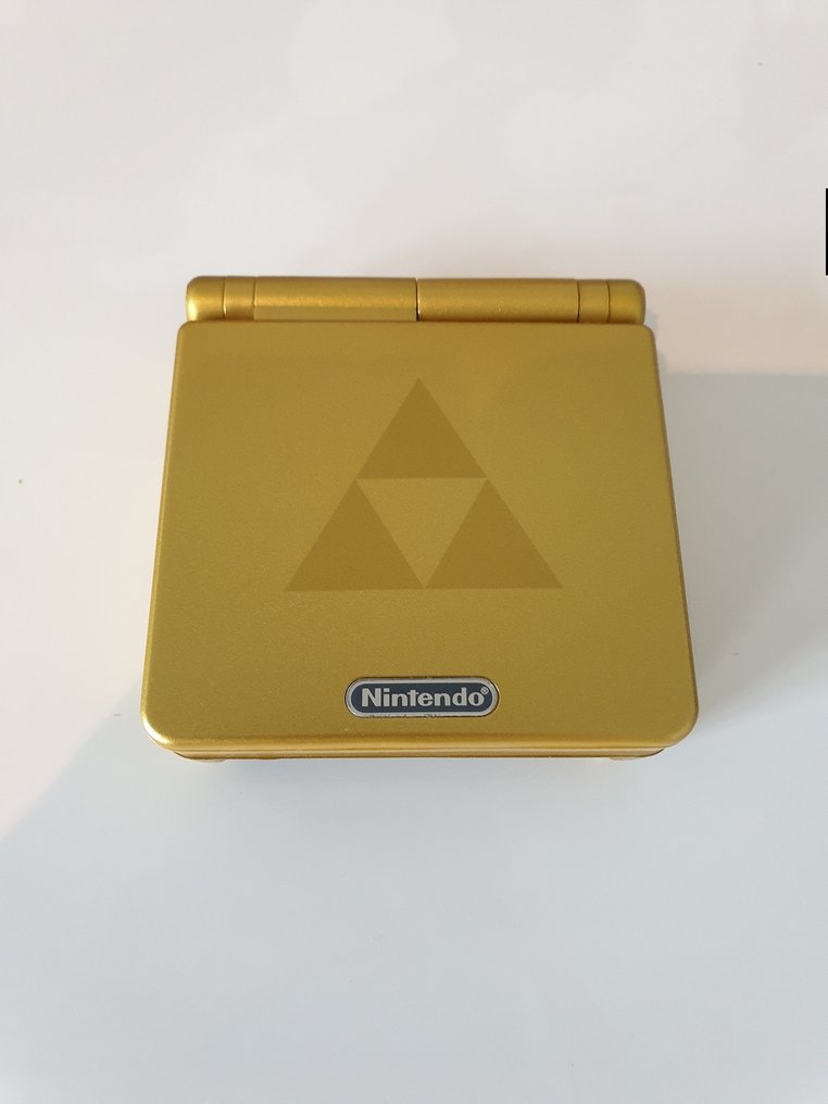 Nintendo - Gameboy Advance SP - GBA GOLD ZELDA LINK (new shell) - including game - charger - Video game console + games - Without original box #1.0