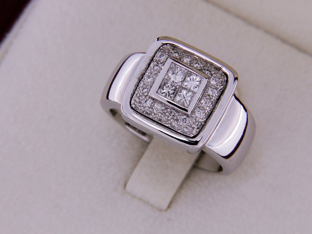 Sormus - 18 kt. Valkokulta - 12.85ct. tw. Timantti (Luonnollinen) - Timantti #2.1