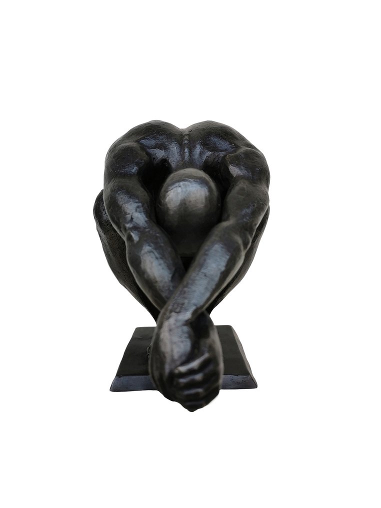 雕刻, Meditating man - 19 cm - 青銅色 #4.3