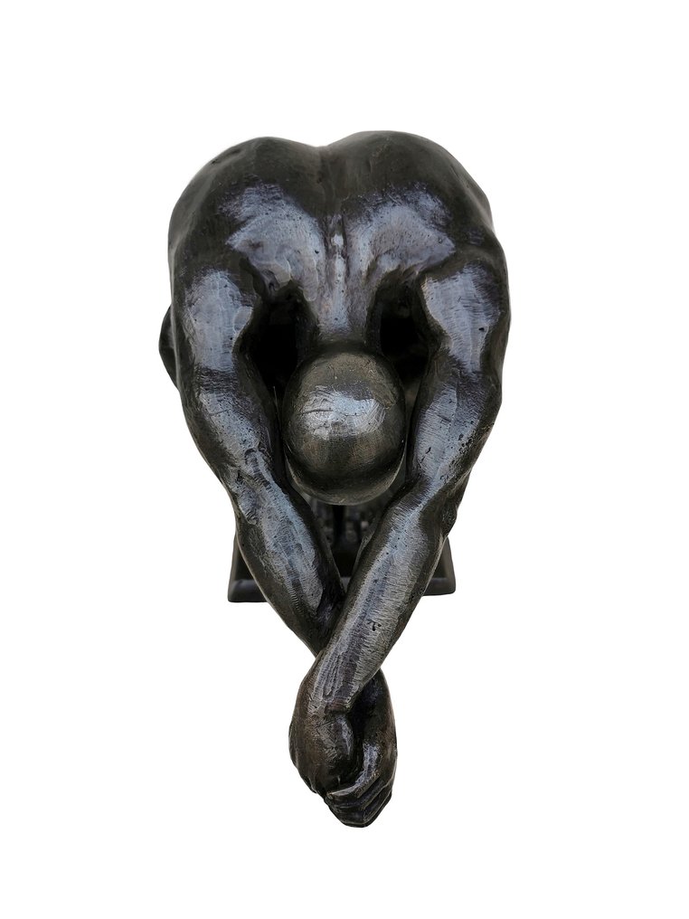 雕刻, Meditating man - 19 cm - 青銅色 #3.2