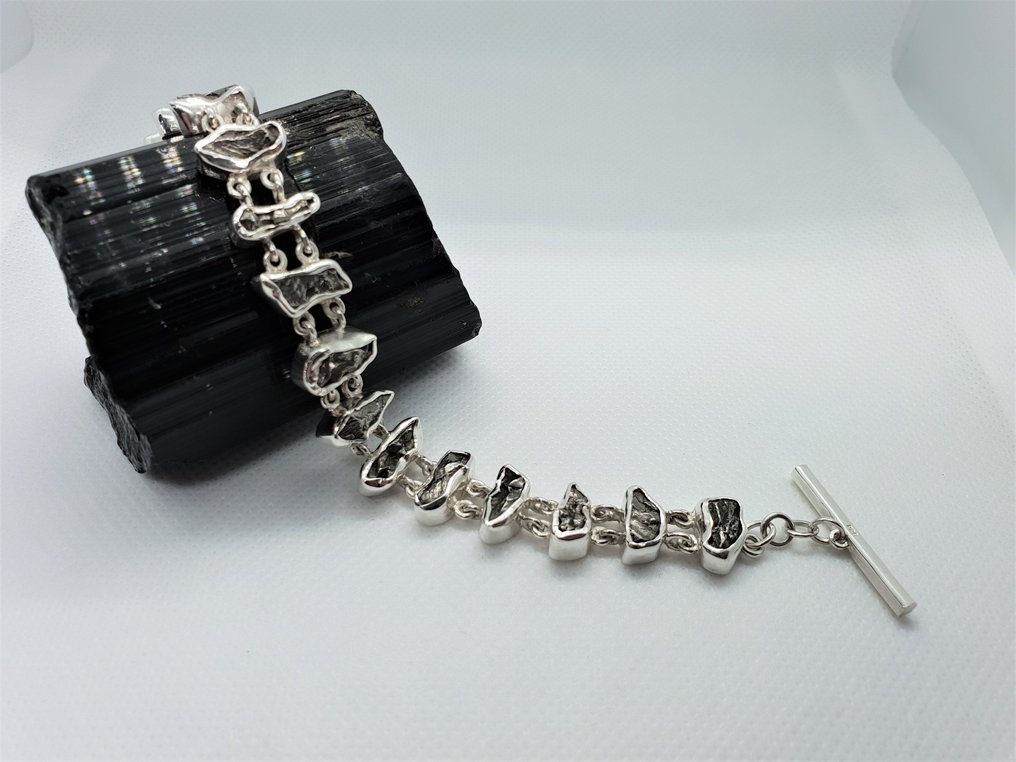Météorite - Bracelet Champ du Ciel - Argent 925 - 200×20×15 mm - 28 g #1.1