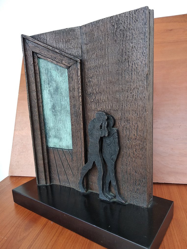 Mario Ceroli (1938) - Escultura, La cacciata - 41 cm - Bronze - 2002 #1.2