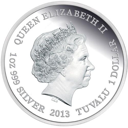 Tuvalu. 1 Dollar 2013 - Endangered and Extinct - Tasmanian Devil - 1 Oz mit CoA und BOX  (No reserve price) #1.0