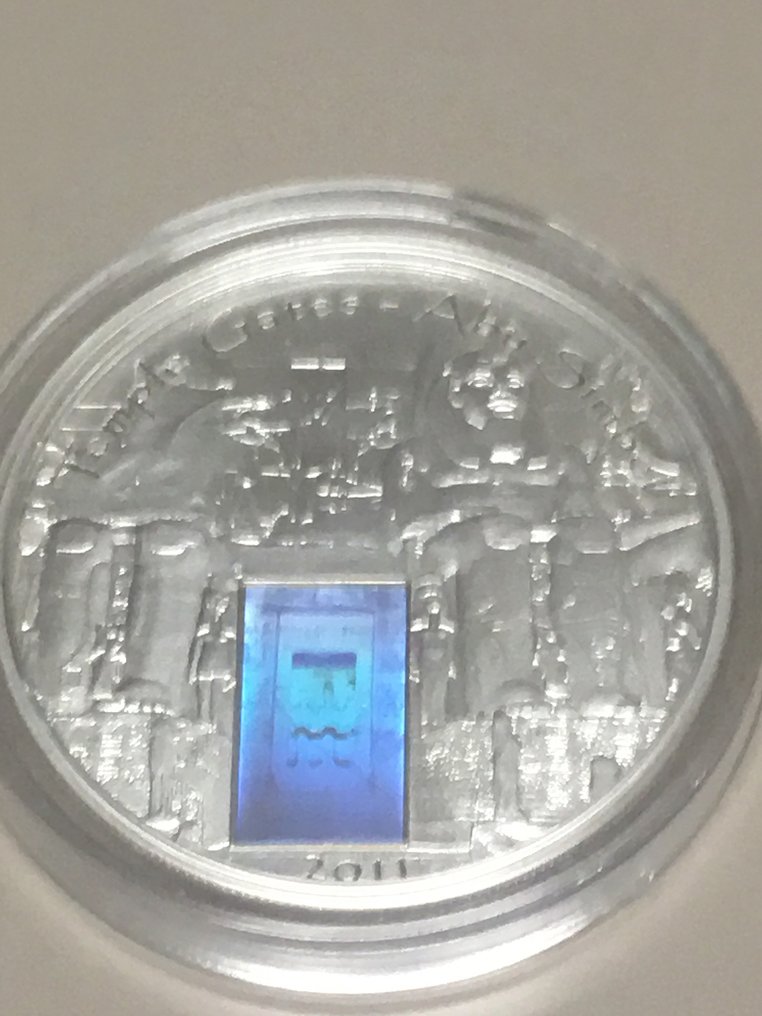 Palau. 5 Dollars 2011 - Temple Gates ABU SIMBEL - Hologram 25g (.925) mit CoA (Senza prezzo di riserva) #1.0