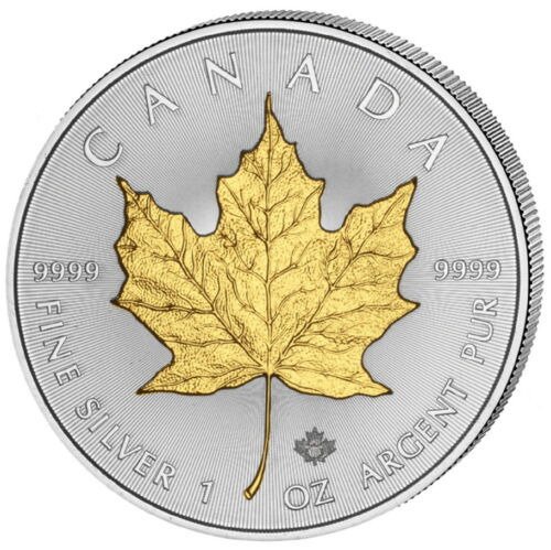 加拿大. 5 Dollars 2023 Maple Leaf - gilded, 1 Oz (.999)  (没有保留价) #1.1