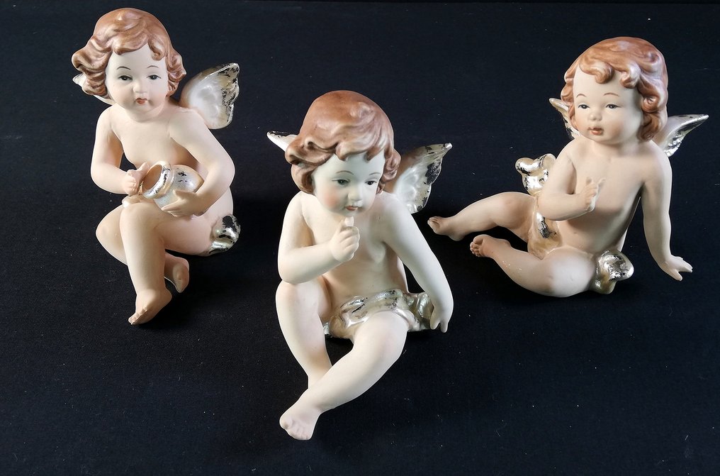 Figurine - Set van 3 putti (3) - Porcelain #2.1