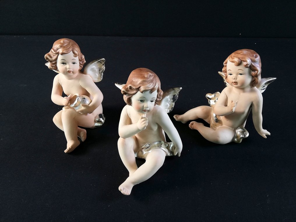 Figurine - Set van 3 putti (3) - Porcelain #3.2