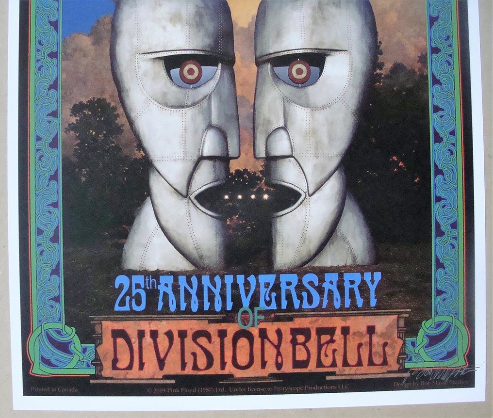 Pink Floyd - Lithograph, Division Bell Tour - 25th Anniversary Tribute - 2019 - Hand signed in person #2.1