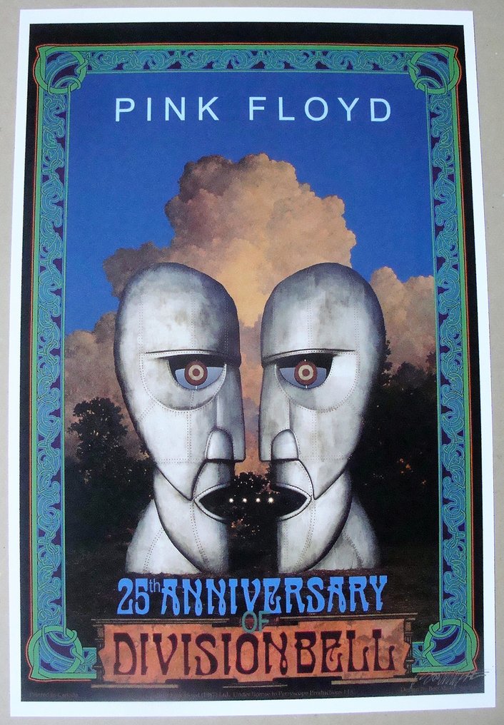 Pink Floyd - Lithograph, Division Bell Tour - 25th Anniversary Tribute - 2019 - Hand signed in person #1.0