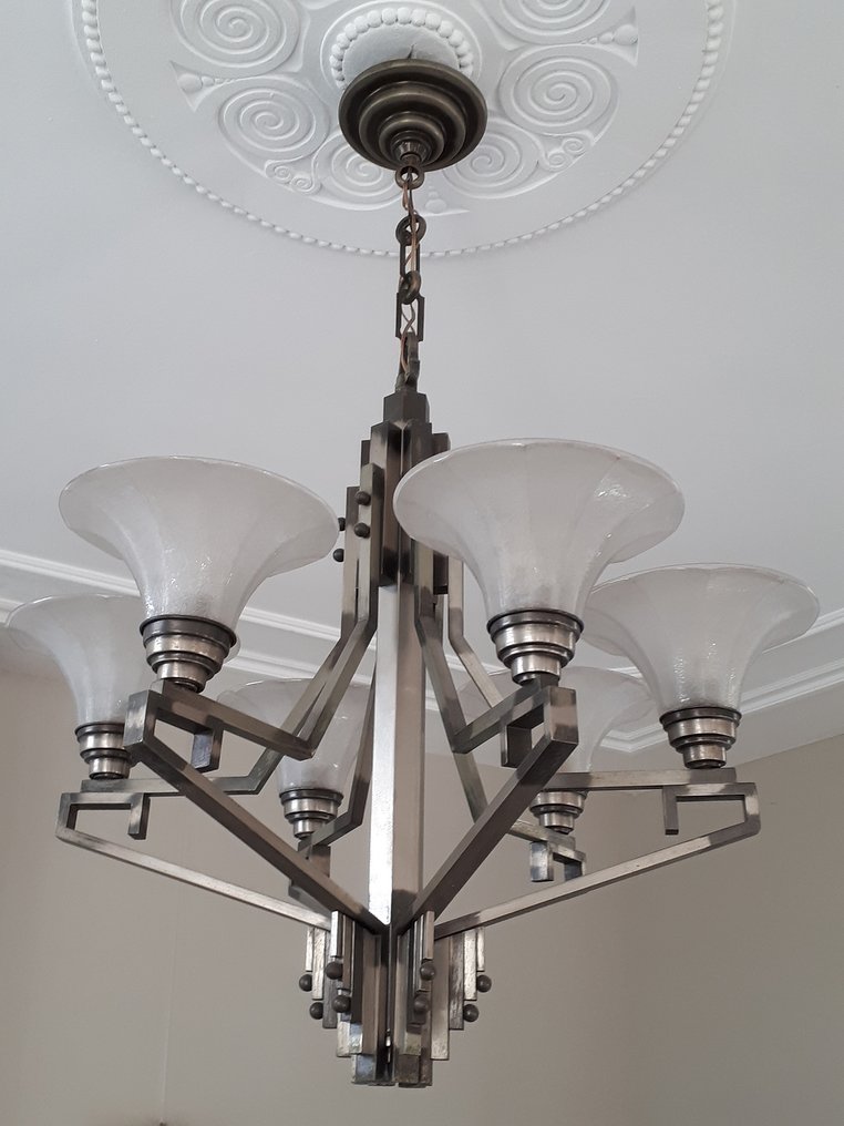 灯具 - 金属, 玻璃 - Art Deco 吊灯 #1.0