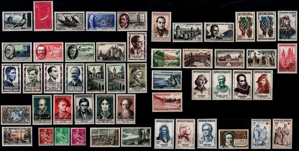 França 1956/1964 - Lote de 9 anos consecutivos e completos em neuf** luxe 1er Choix // Cote Yvert ++ - Yvert N°1050 au n°1434** sans charnières #3.2