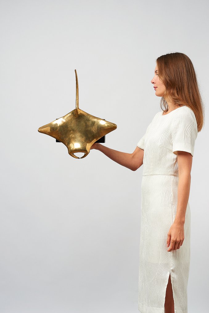 Γλυπτό, Sculpture of Manta Ray - 27 cm - Μπρούντζος #1.0