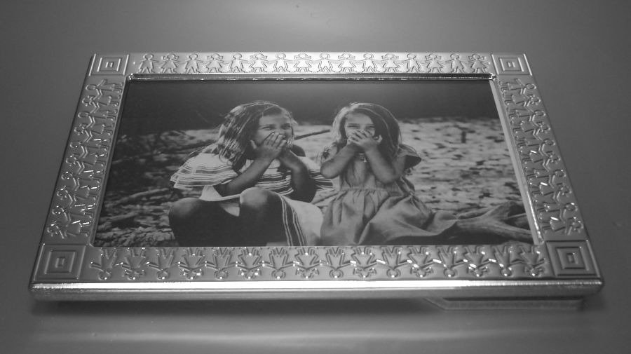 Κορνίζα για φωτογραφία  - Πλαίσιο φωτογραφίας από ασήμι 925, σπάνιο μοντέλο καλλιτέχνη, για παιδιά ή βάπτιση #2.1