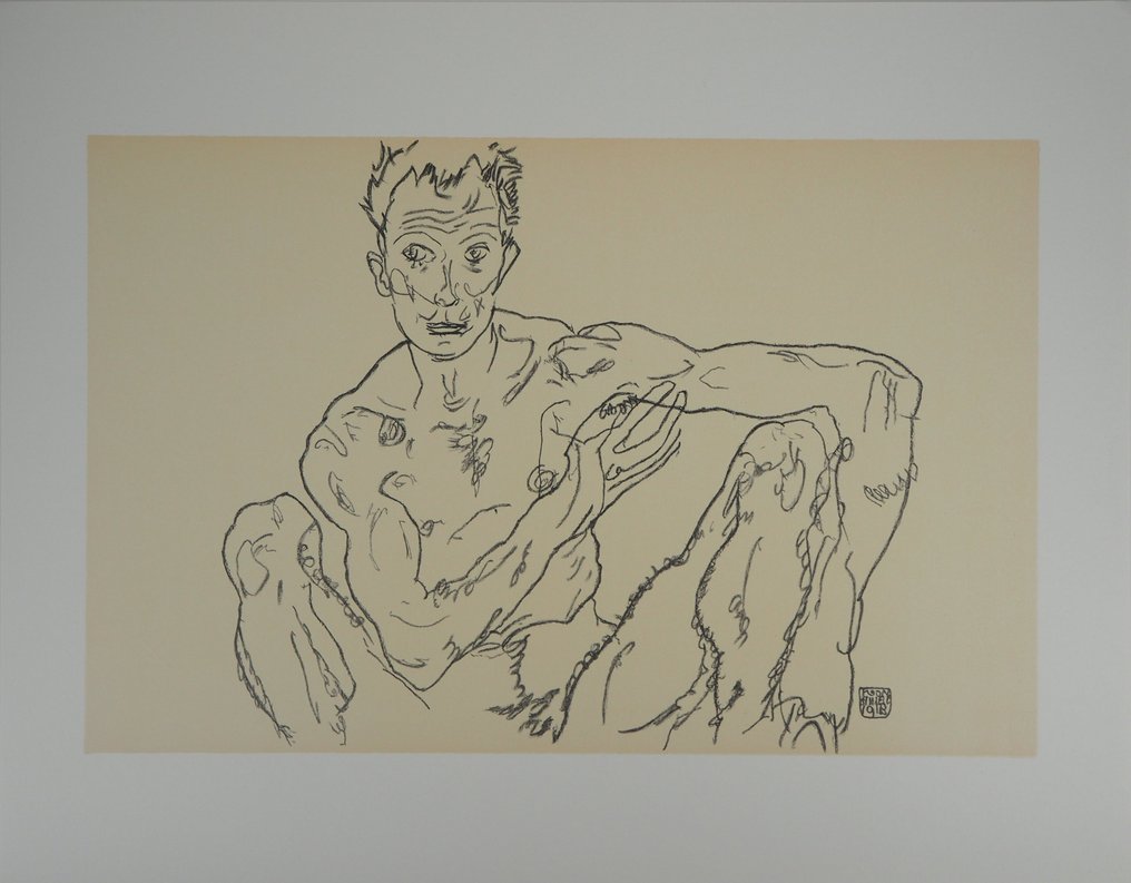 Egon Schiele (1890-1918) - Autoportrait #2.1