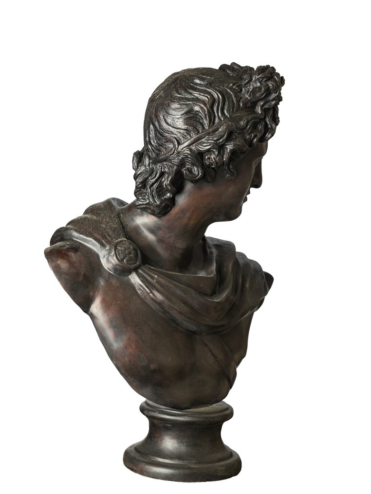 Busto, Apollo - 70 cm - Bronzo patinato #3.2