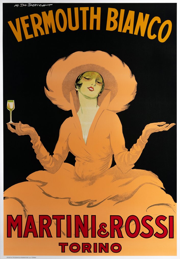 Marcello Dudovich - Vermouth Bianco - Martini & Rossi - 1980-luku #1.0