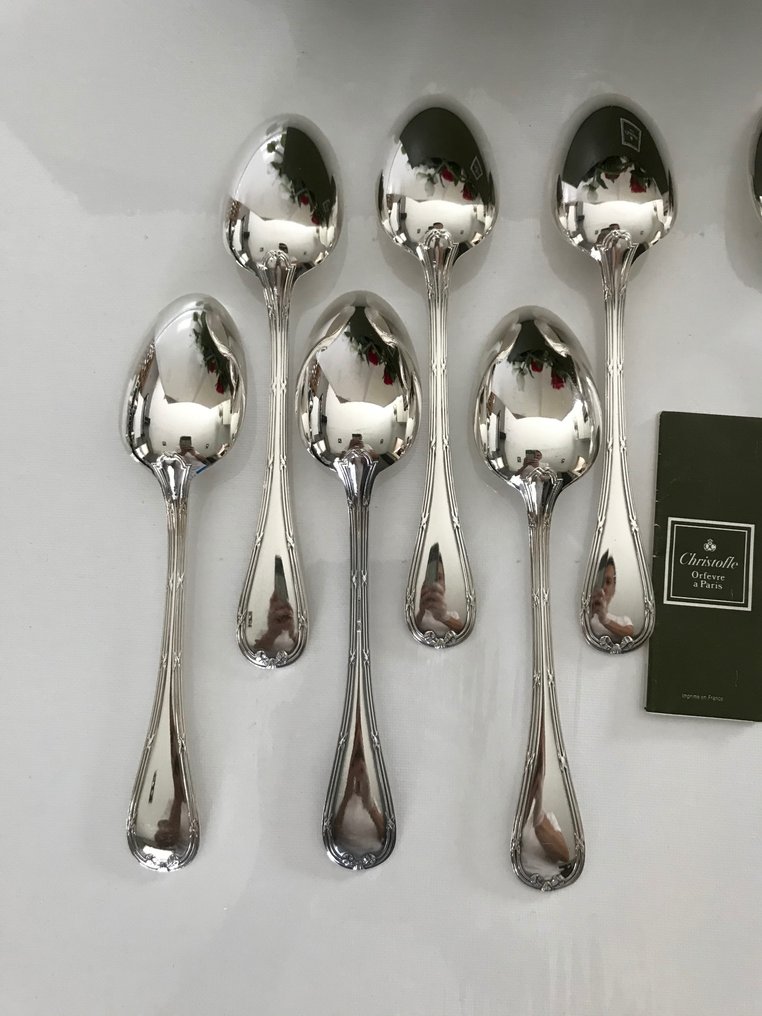 Christofle - 勺子 - 12个Rubans型号的汤匙套装 - 银色金属 #3.2