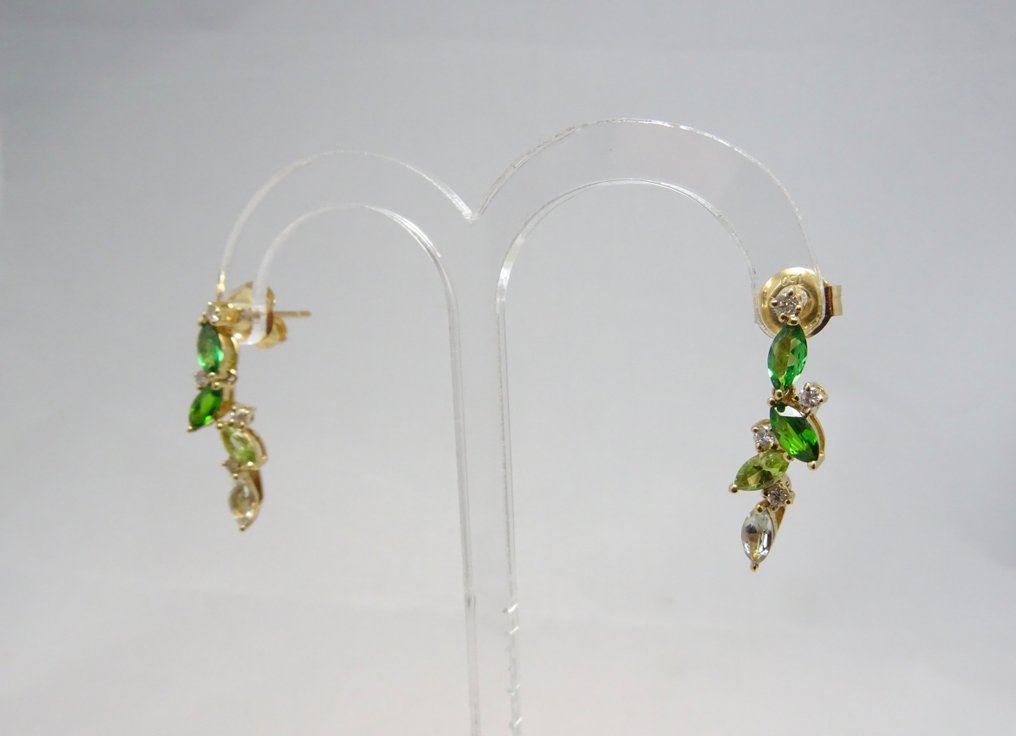Boucles d'oreilles - 18 carats Or jaune Diamant (Naturelle) #1.0