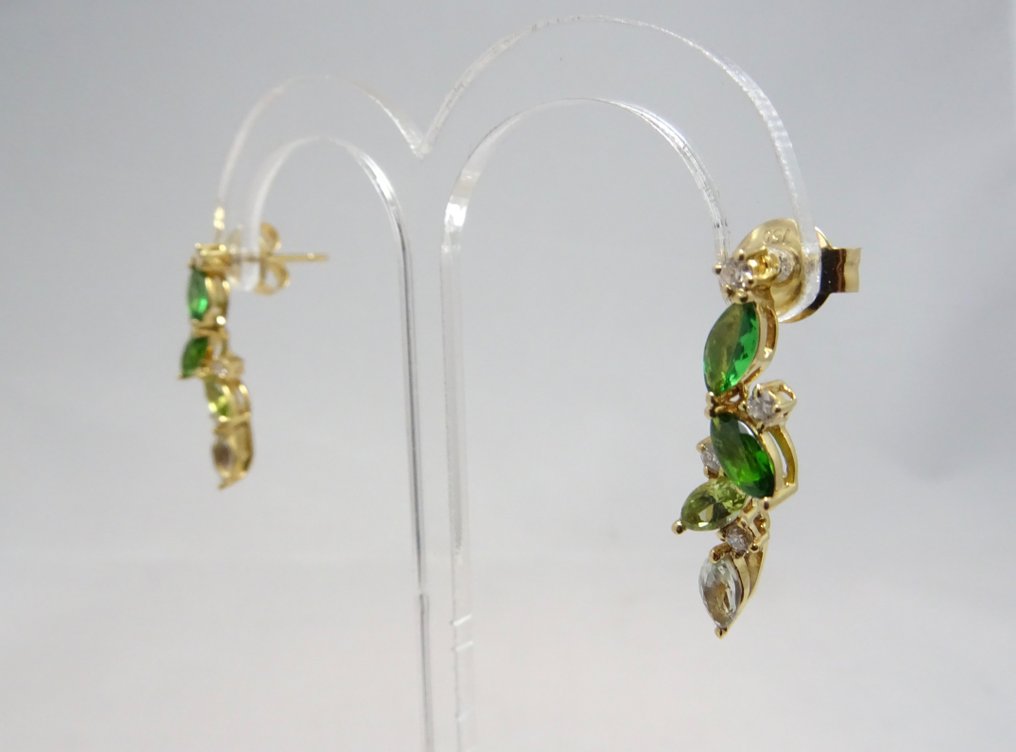 Boucles d'oreilles - 18 carats Or jaune Diamant (Naturelle) #4.3
