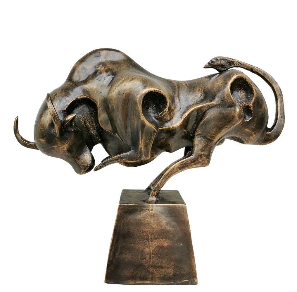 Statuetă, A abstract bull - 35 cm - Bronz #1.2