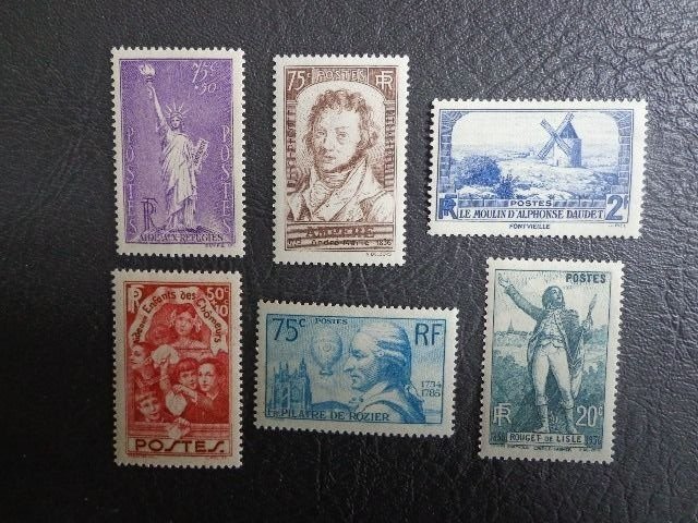 法國 1936 - 整年(除第321号)全新** 一等品 - Yvert n°309 au n°333** dont chomeurs Intellectuels #3.2