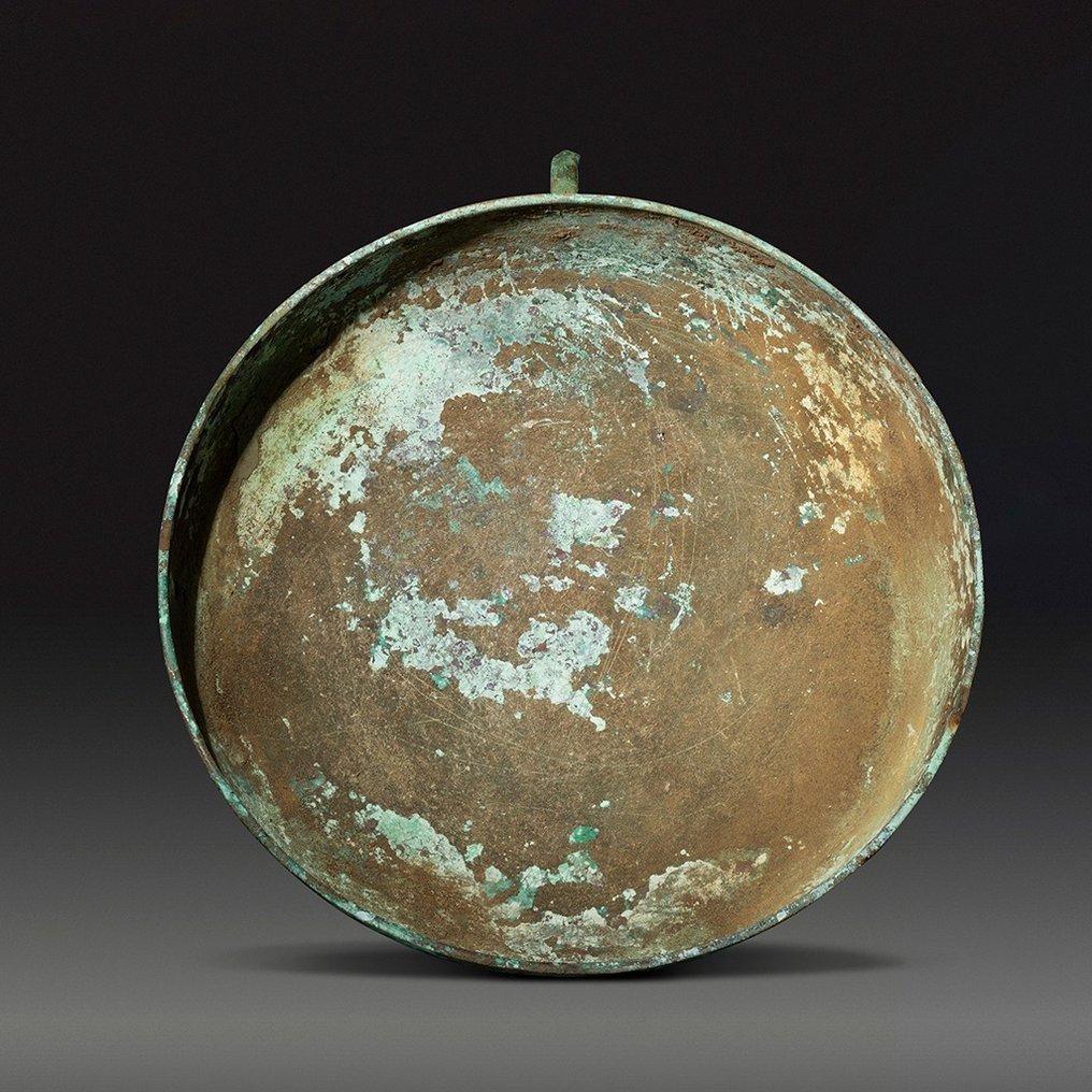 Etruscan 青銅色 盤菜。西元前6-5世紀。 27.5 厘米深。非常好 #2.1